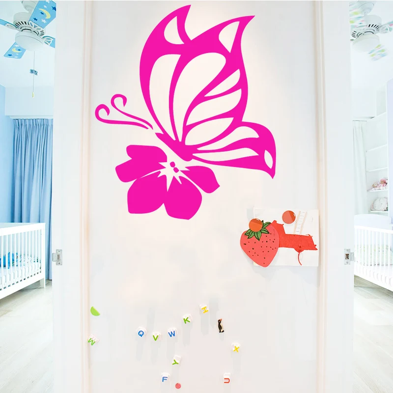 Красивые цветы дизайнерские наклейки на стену для домашнего декора украшение