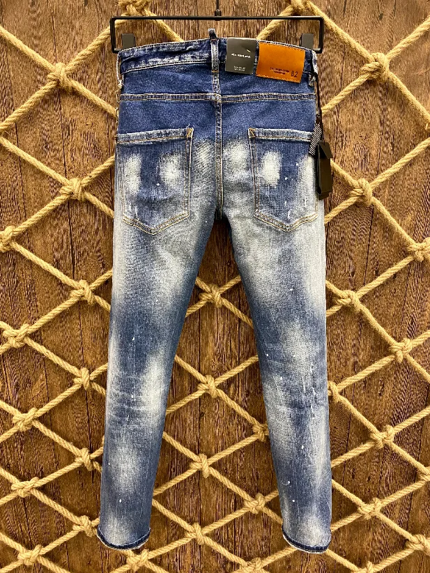 Classic Dsquared2-2021 new women/men jeans jeans slim jeans casual trousers  mens street wear 9815