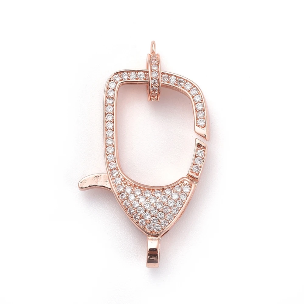 Зажимы для карабина с микрозакрепкой из фианита 1 комплект | Украшения и