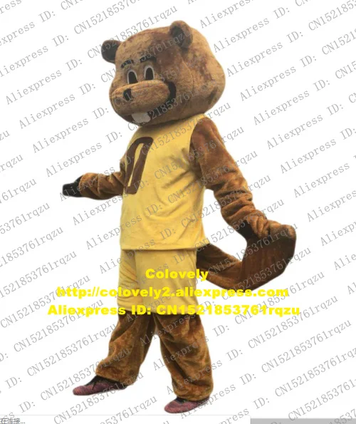 Желто коричневый костюм талисман в виде выдры лютры нутрии койпу персонажа из