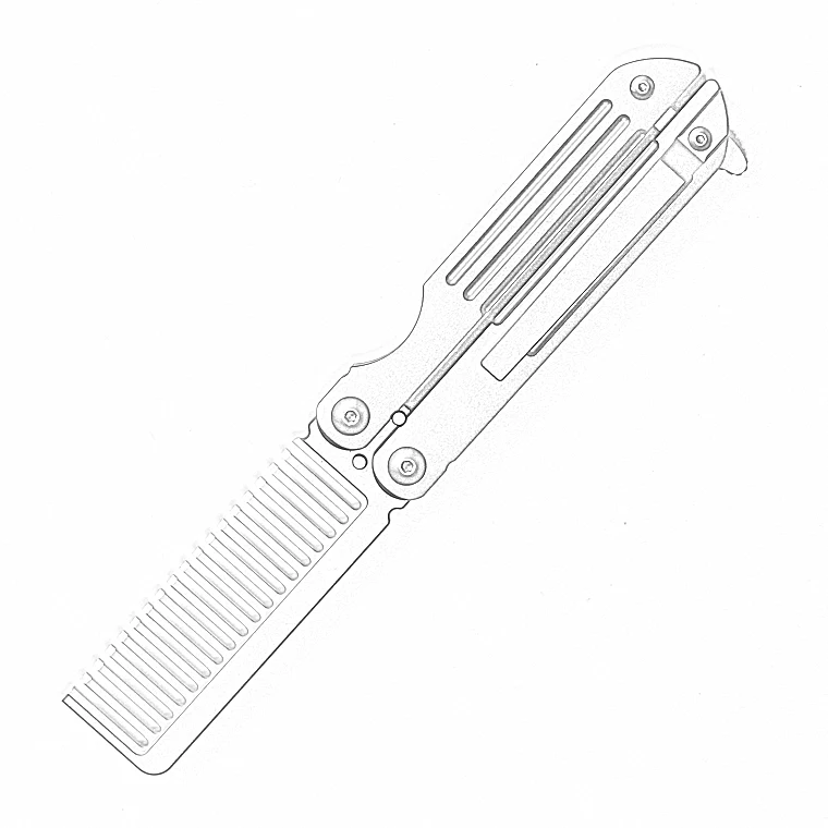 Титановый сплав двуглавый гребень для самообороны защита инструменты