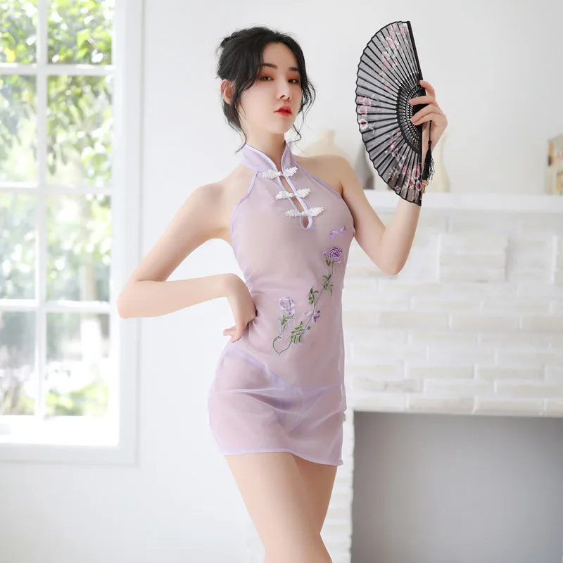 Sexy babydolls for women Uniform Cheongsam Cosplay Open crotch body sexy lingerie hot Products adults erotic costumes | Тематическая