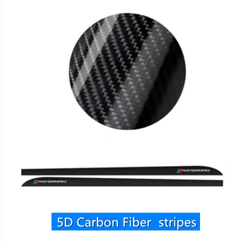 2 шт. M производительность сбоку юбка в полоску наклейки на кузов Стикеры для BMW E90