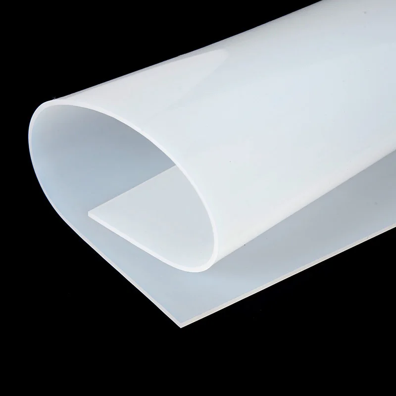 Hoja de goma de silicona de 0,1mm- 5mm, 500mm de ancho, 500mm de longitud, película de silicona transparente