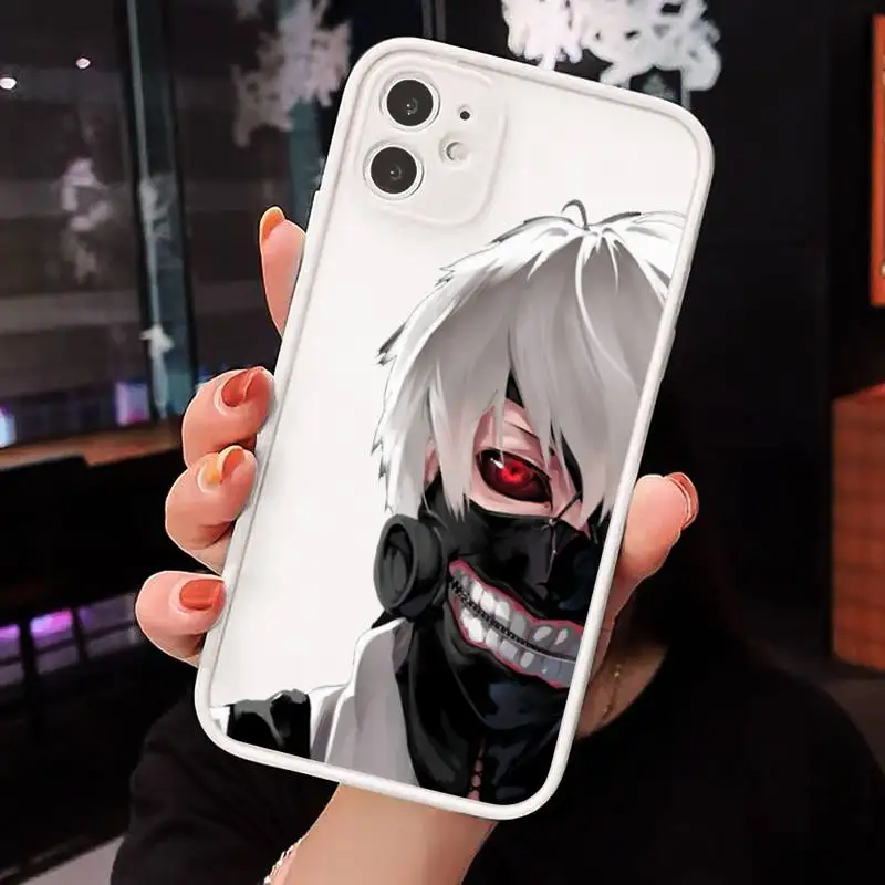 

Anime Tokyo Ghouls horror cartoon Phone Case Matte Transparent for iPhone 7 8 11 12 s mini pro X XS XR MAX Plus cover funda
