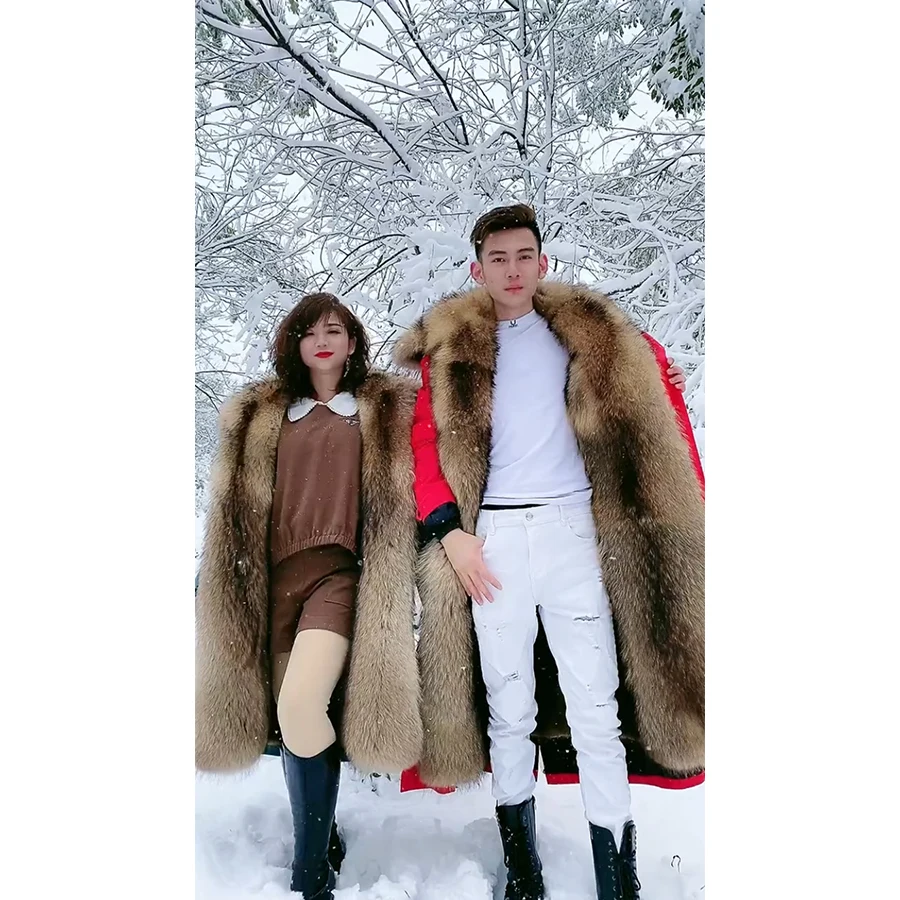 

Real Fur Jacket Women And Men Winter Parka