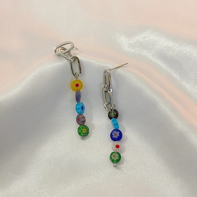 

Fashion Flower Drop Earrings For Women Jewelry Long Dangle Earrings Weddings Party Jewelry Accessories Gift