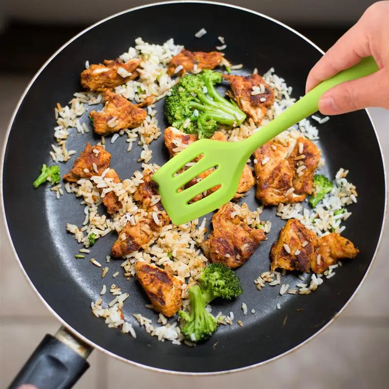 2PCS Silicone Cooking Spatula Slotted Turner Nonstick ​Heat Resistant Shovel Kitchen Utensil (Random Color)​ | Дом и сад