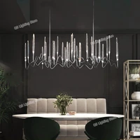 crystal chandelier modern luxury candle ceiling lamp lights fixture decor for home kitchen living dining room bedroom decoration