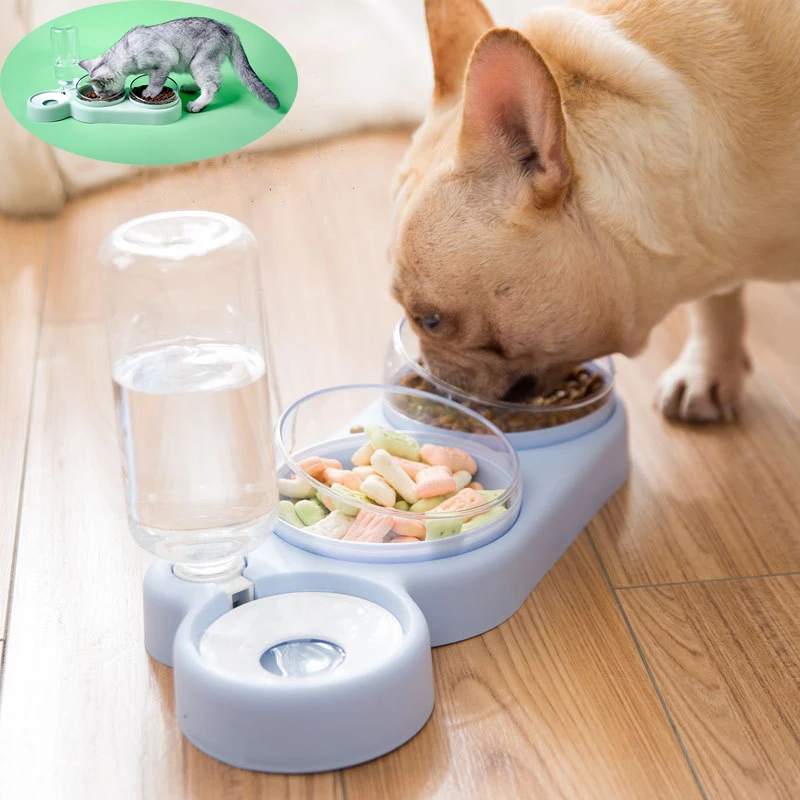 500 мл новая двойная миска кормушка кормушки поилки для домашних животных
