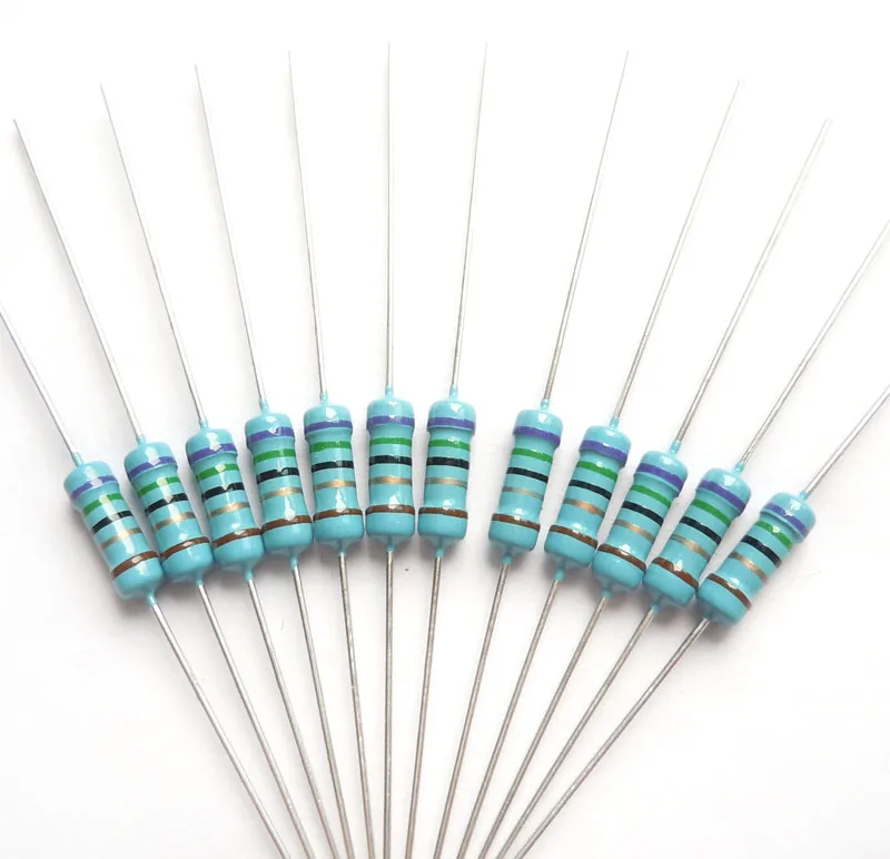 Оригинальный новый металлический пленочный резистор 1/2 Вт 56 62 68 75 82 91 100 120 150 180 200 220