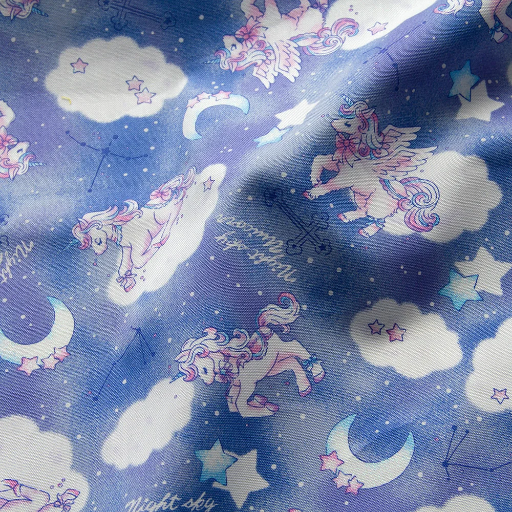 Японский Kokka Oxford хлопчатобумажная ткань Лоскутная стеганая Cutie Unicorn C|Ткань| |