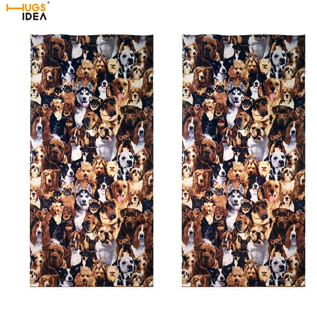 HUGSIDEA 2 шт. для собак и кошек коллаж селфи принт пляжные Полотенца Тавель
