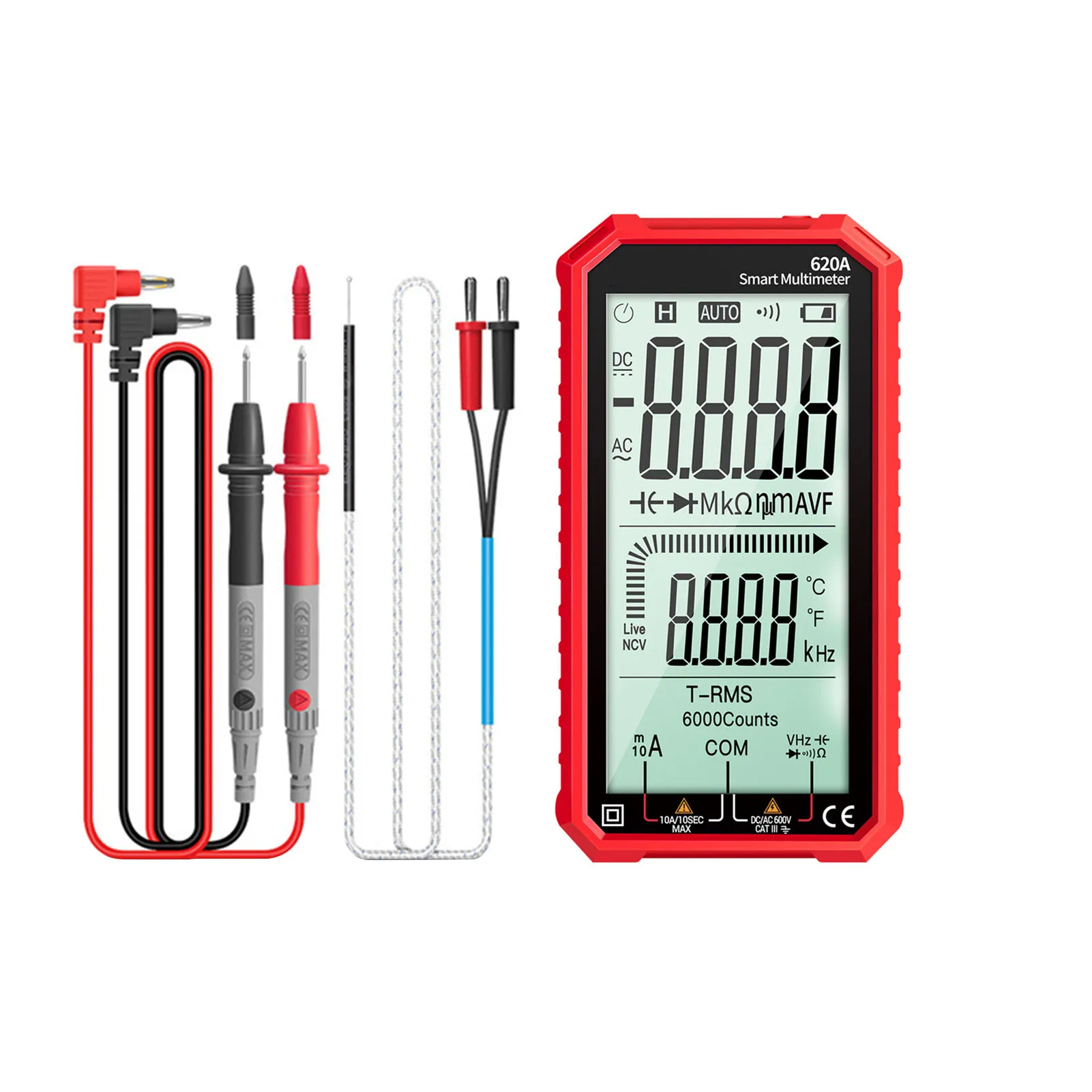 

High Accuracy Frequency 6000 Counts Digital Multimeter Tester Resistance Meter Mini Portable Ultra Thin