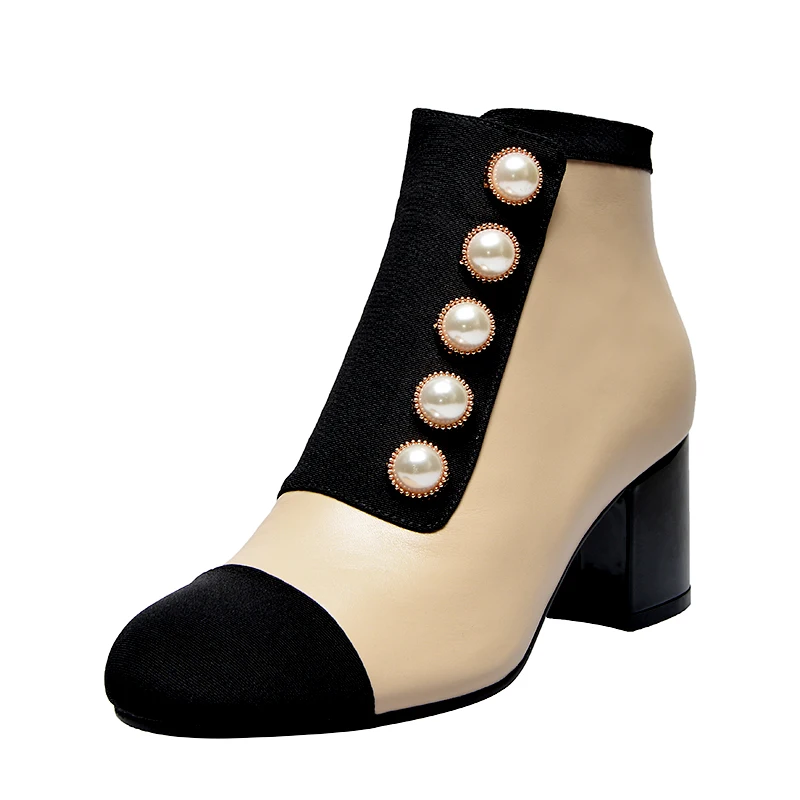 Роскошные Брендовые женские ботинки из натуральной кожи модные свадебные туфли