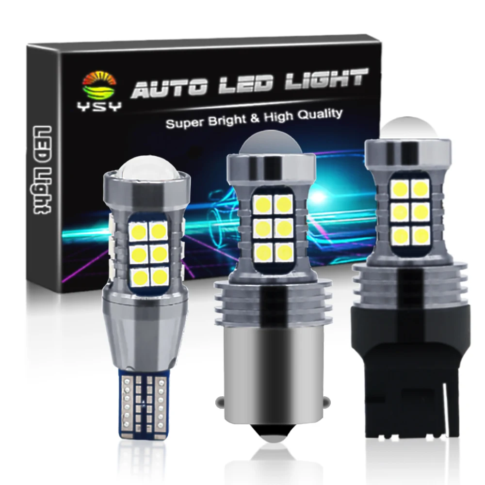 

1X T15 W16W WY16W Car LED Bulbs Canbus No Error Auto Backup Reserve Lights Tail Brake Lamp 3030 27SMD White 6000K 12V P21W W21W