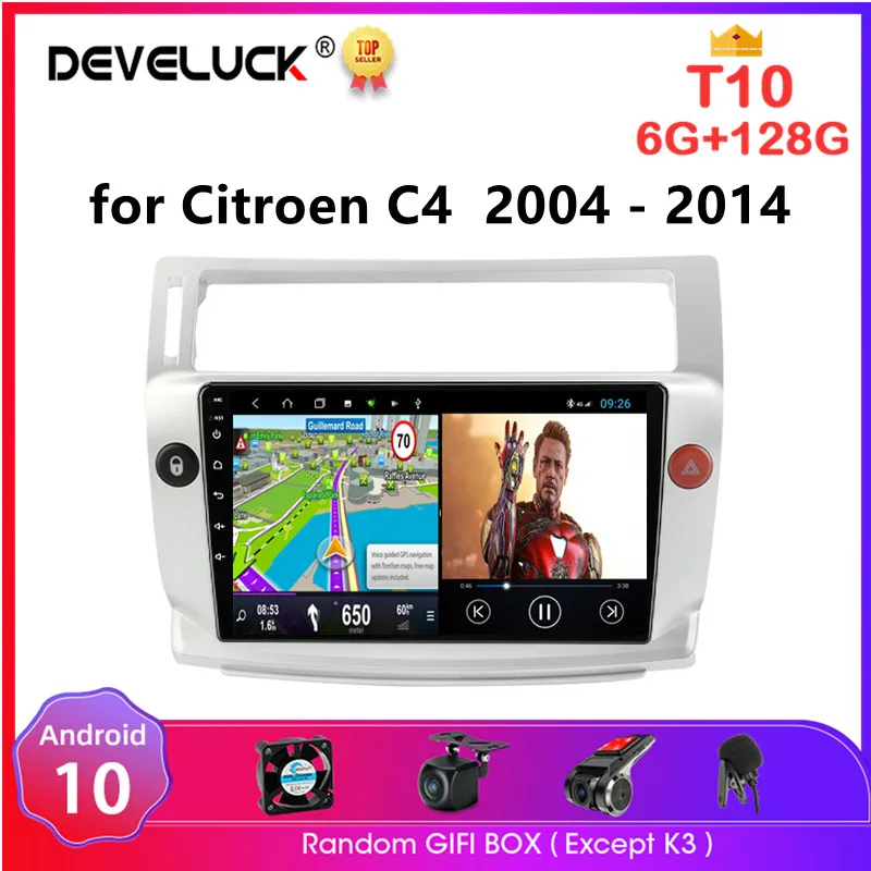 

Android 10 2 din Car Radio for Citroen C4 C-Triomphe C-Quatre 2004 - 2014 Multimedia Video Player GPS Navigation RDS Stereo DVD