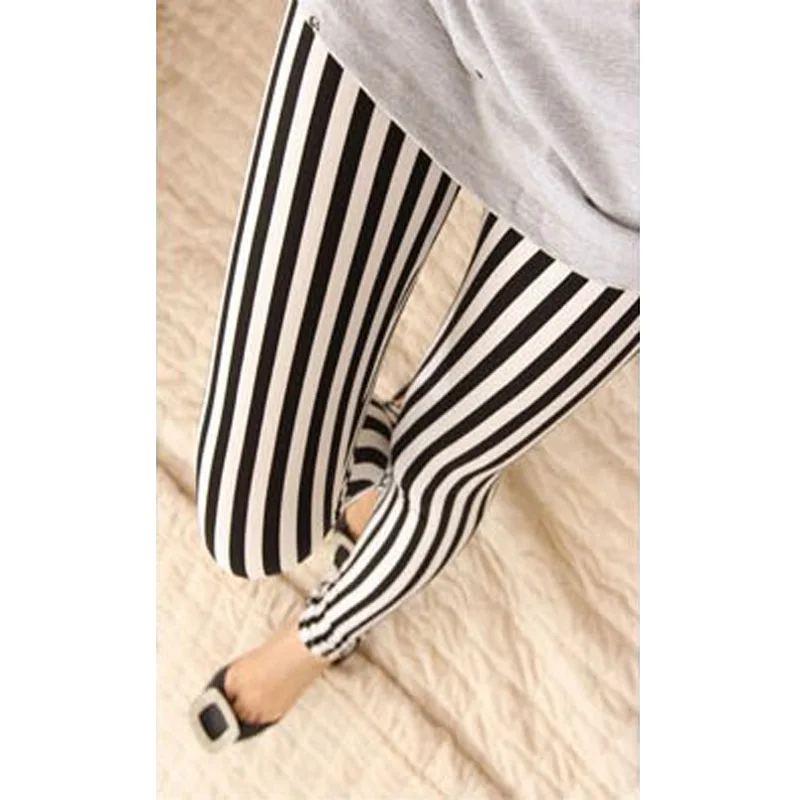 Женские эластичные леггинсы в полоску длинные брюки карандаш JLWOM0016|Брюки| |