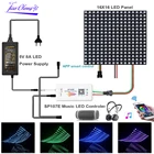 WS2812B адресная RGB Светодиодная панель 8x8 32X8 16x1 6 пикселей с музыкальным контроллером SP107E, Bluetooth, совместима с украшением для дома