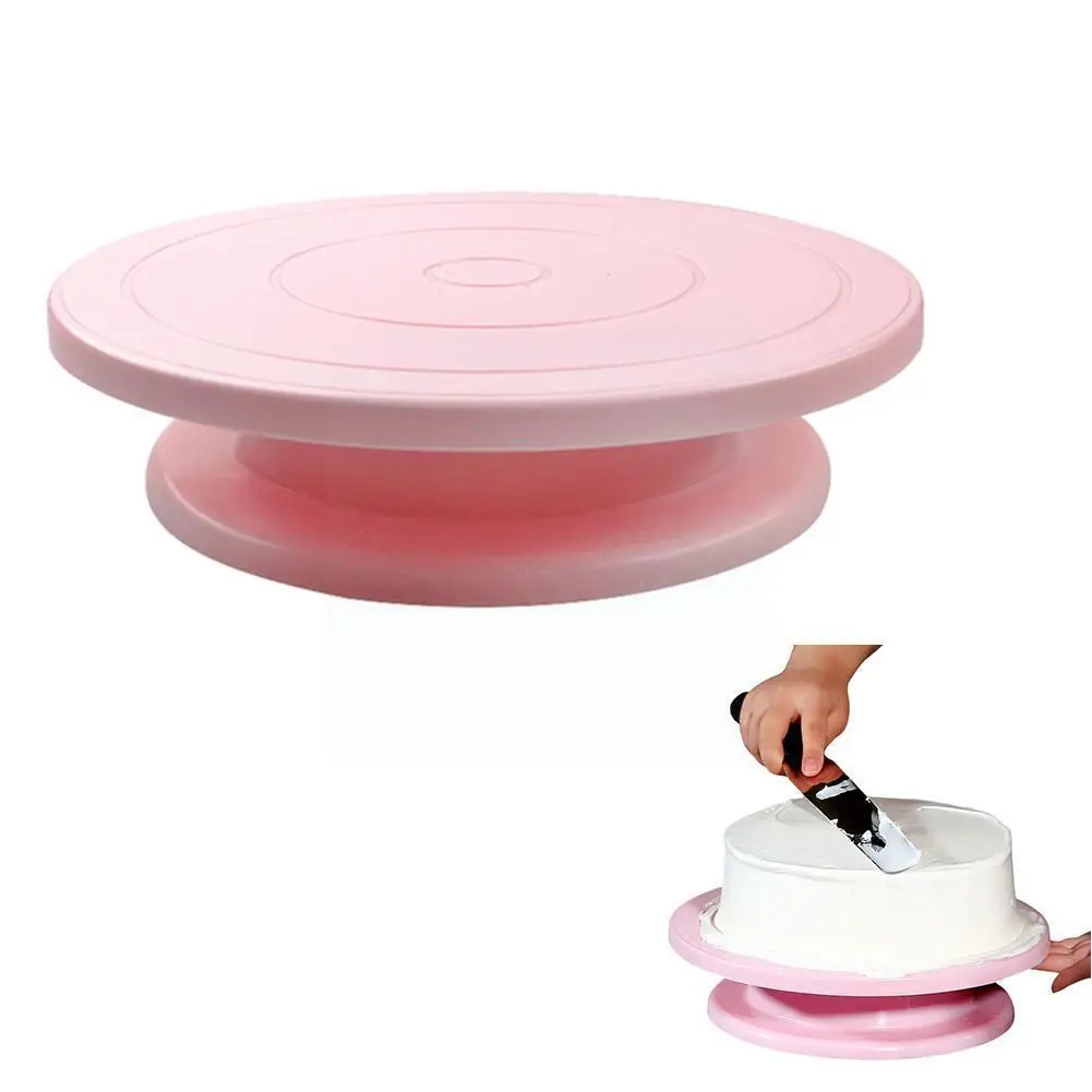 

Rotating Anti-skid Round Plastic Cake Plate Turntable Decorating Stand Tool Table Cake Diy Cake Kitchen Baking Rotary S4N6