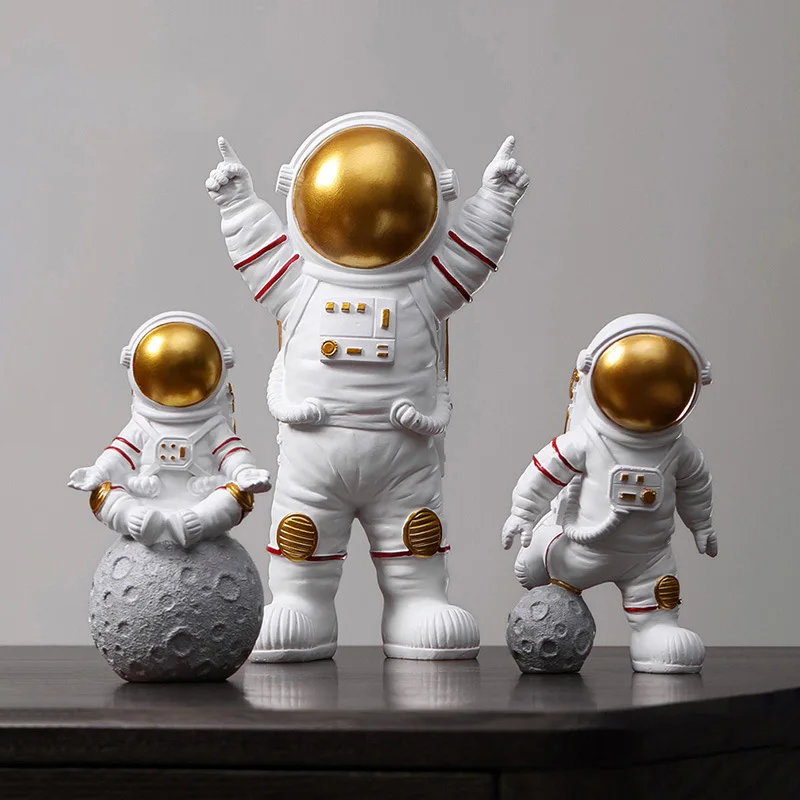 Children Toys Resin Astronaut Figure Statue Figurine Spaceman Sculpture Educational Toys Desktop Home Decoration