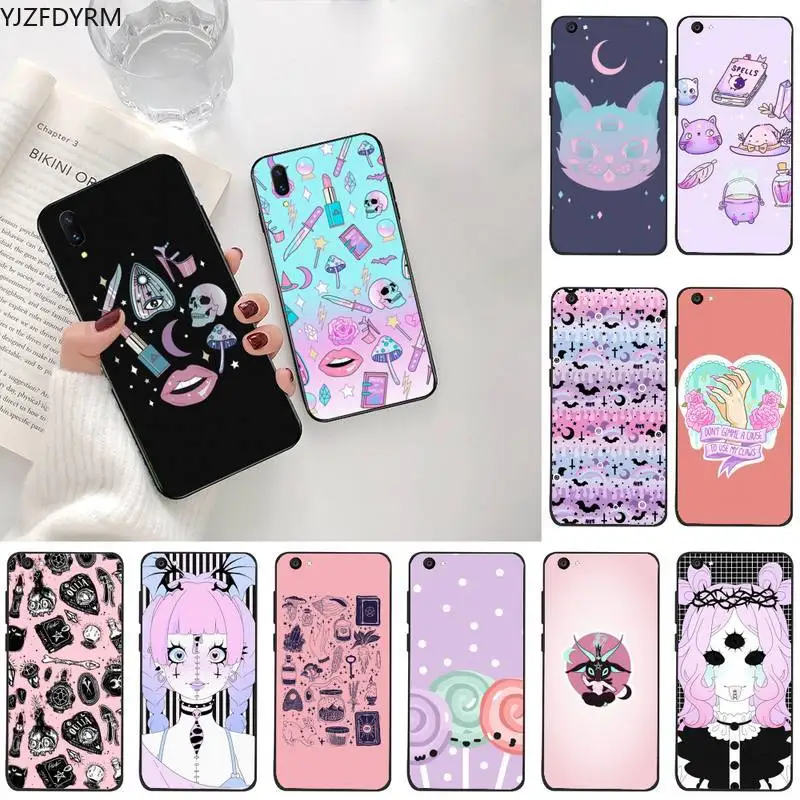 Мягкий чехол Girly Pastel Witch Goth для телефона Vivo Y91c Y17 Y51 Y67 Y55 Y7s Y81S Y19 V17 vivo s5 | Мобильные