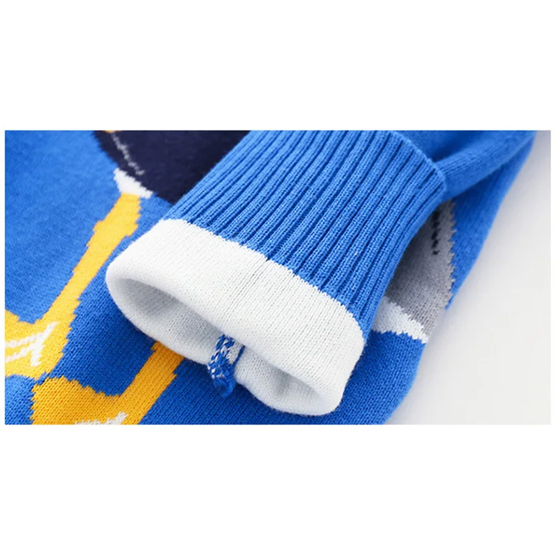 

KISBINI 2020 New Blue Sweater For Kids Boys Bird Knitted Warm Long Sleeve Winter Autumn Sweater Clothes For Toddler Boys