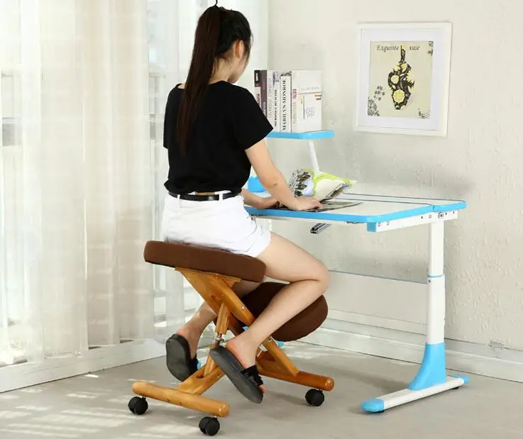

Ergonomic Kneeling Chair Stool Wood Office Posture Support Furniture Ergonomic Wooden Chair Balancing Body Back Pain Knee Stool