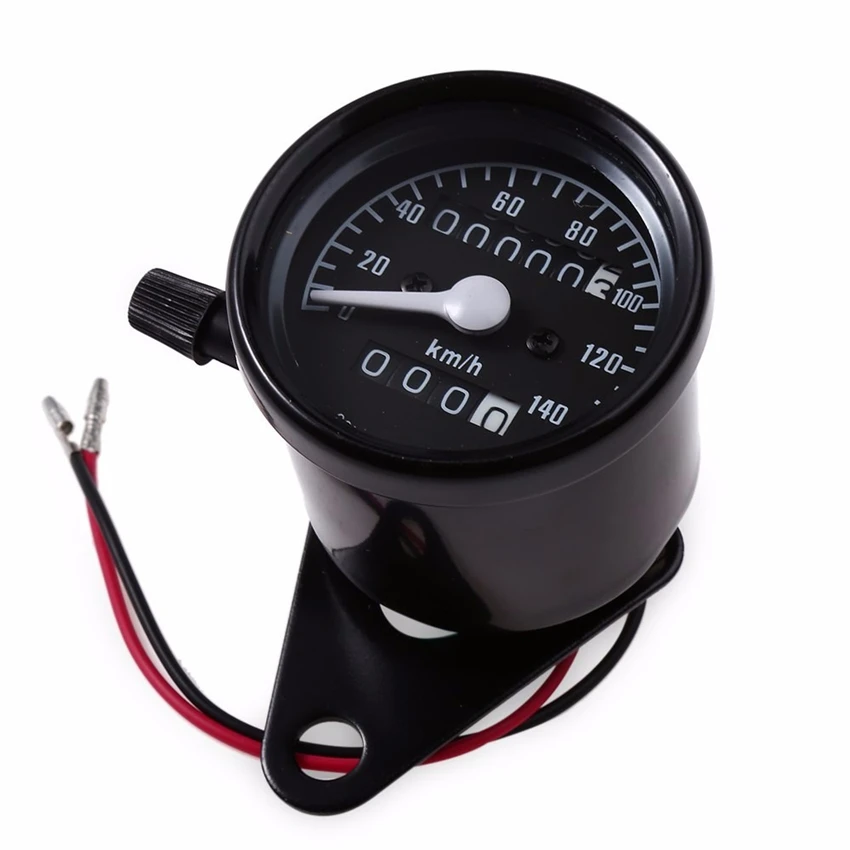 Black 12V 140km/h Motorcycle Dual Odometer Speedometer Gauge Speed Meter Night Light Backlight Moto Modification Part Tool | Автомобили и
