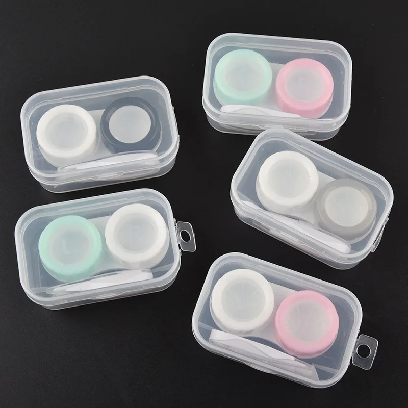 

New Travel Portable Pp Contact Lens Case Women Colored Contact Lenses Box Unisex Clear Eyes Contact Lens Container
