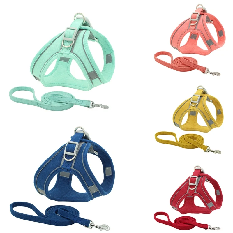 

Dog Breathable Vest Pet Dogs Reflective Chest Sling Pet Dogs Supplies Pets Chest Sling Small Dog Leash Vest Style