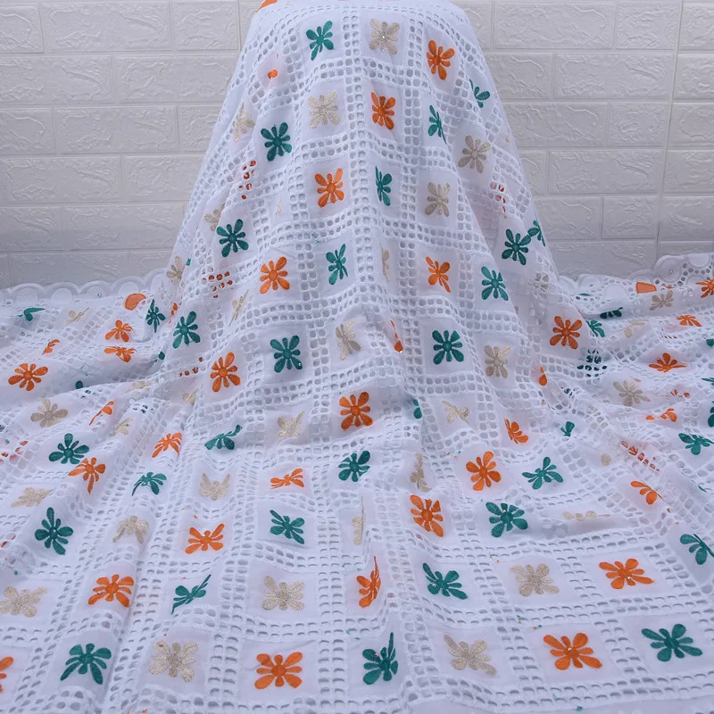 Новое поступление африканская швейцарская 100% хлопковая вуаль кружево в