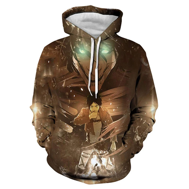 

Attack on Titan Hoodies Harajuku Anime 3D Children Hooded Sweatshirt Men/Women Casual Pullover Kids Hoodie Unisex Tops