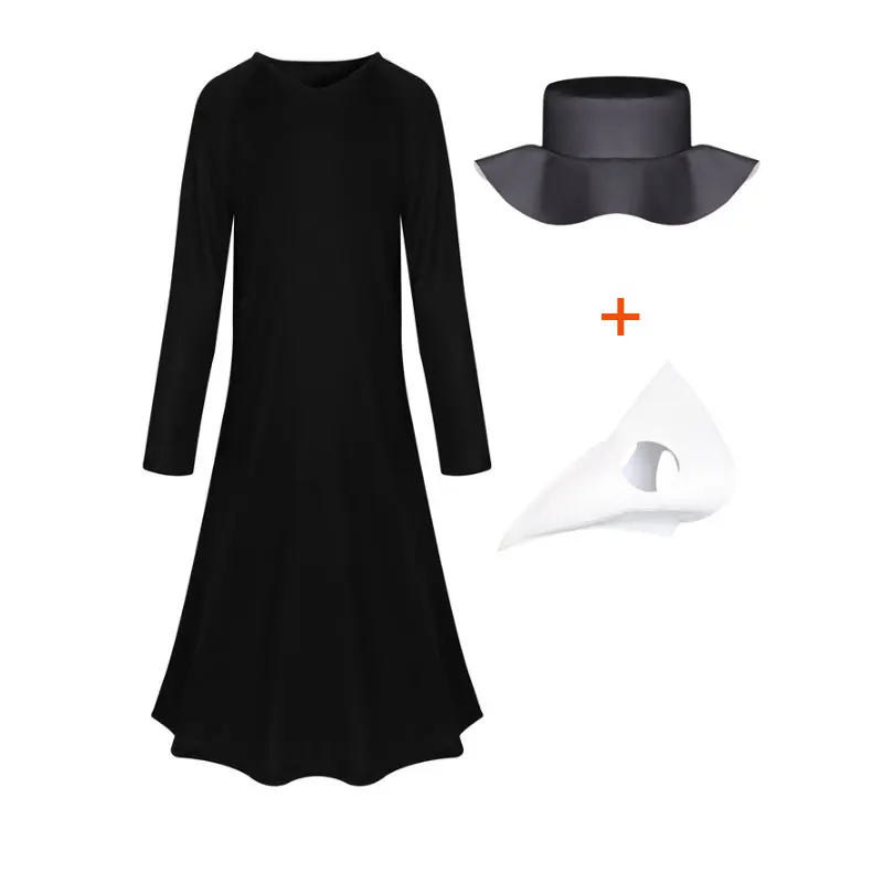 Костюм Чумного доктора для девочки на Хэллоуин 2020 детский Косплей костюм Доктора