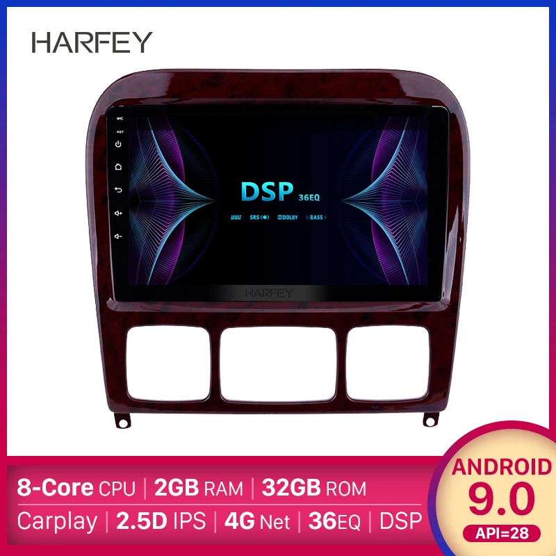 Harfey автомобильный 2Ddin 9 &quotHD Android 0 Авторадио GPS плеер для Mercedes Benz S Class W220 S280 S320 S350 S400