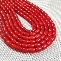 2020 new ladies diy bracelet necklace jewellery bead exquisite gift red oval coral bead size 6x8mm