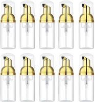 10pcs 30ml foam pump bottle with gold pump empty refillable plastic foam pump bottles for travel hand soap shampoo body wash