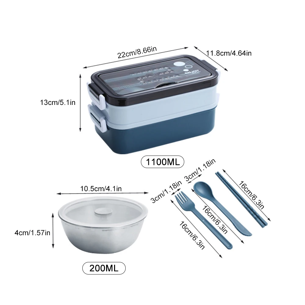 

Creative Lunch Box Bento Box For Student Office Worker Double-Layer Microwave Heating Lunch Container Food Storage Container