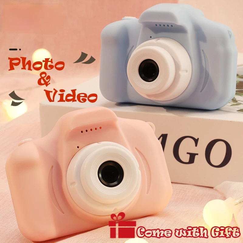 

HD Mini Digital Camera Toys for Kids 1080P 2 Inch Screen Chargable Photography Props Cute Baby Child Birthday Gift Outdoor Game