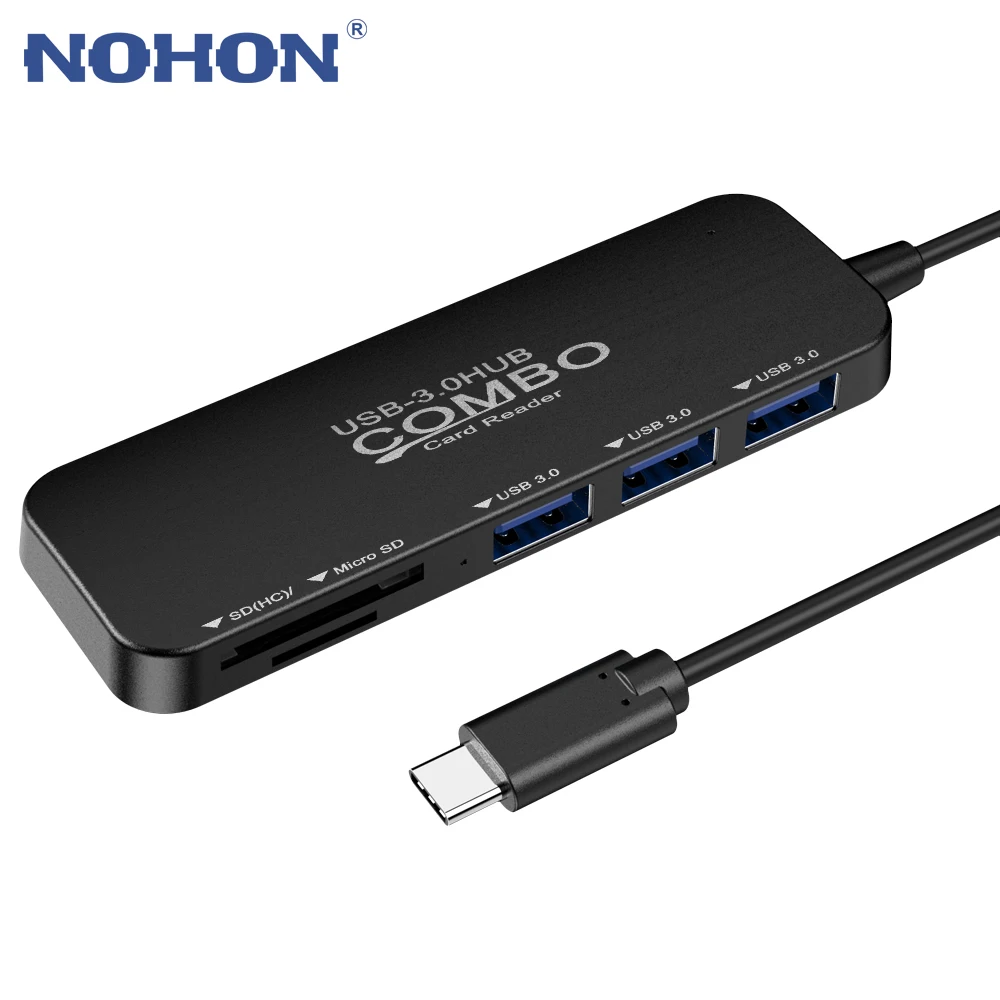 Мини USBC концентратор типа C для мульти USB 3 0 TF/SD Card Reader Быстрая зарядка