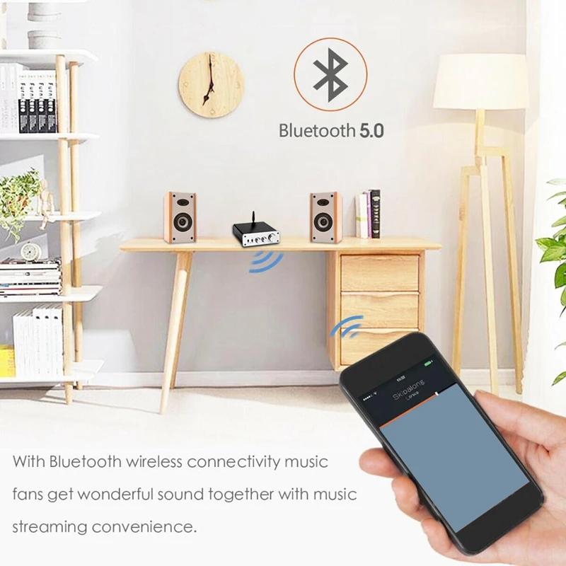 TPA3255 усилитель мощности стерео цифровой 2-канальный QCC3008 Bluetooth 5 0 звуковой (черный)
