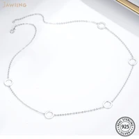 long chain round necklace sterling silver 925 initial pendant statement choker link for women customized necklace jewelry gift