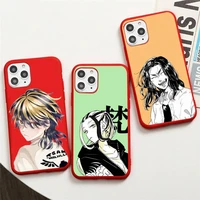 tokyo revengers phone case candy color for iphone 11 12 mini pro xs max 8 7 6 6s plus x 5s se 2020 xr anime cartoon coque cover