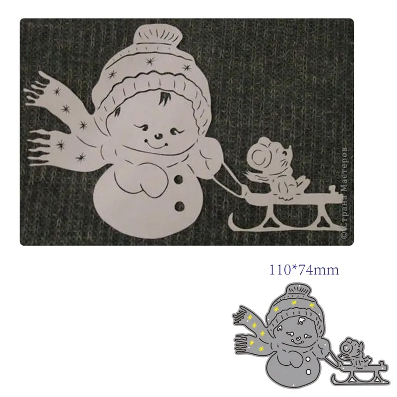 

Металлические Вырубные штампы форма «Снеговик» украшение для скрапбукинга бумаги ремесла ножа формы лезвия перфорации трафареты штампы