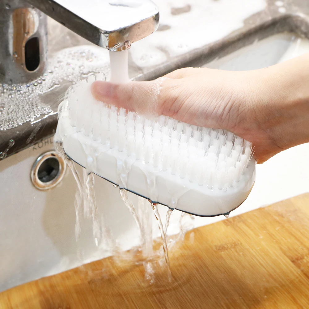 

Hard Bristle Household Hands Laundry Brush Plastic Washing Clothes Shoe Sock Cleaning Brush For Kitchen Bathroom Cleaning Tool