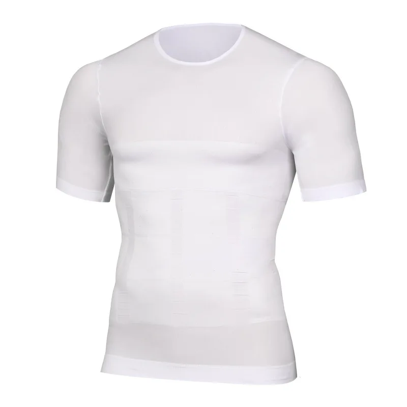 

Men's Slimming Shaper Posture Vest Men's Compression T-Shirt Body Building Fat Burn Chest Tummy Shirt Slim Dry Quick Under Shirt