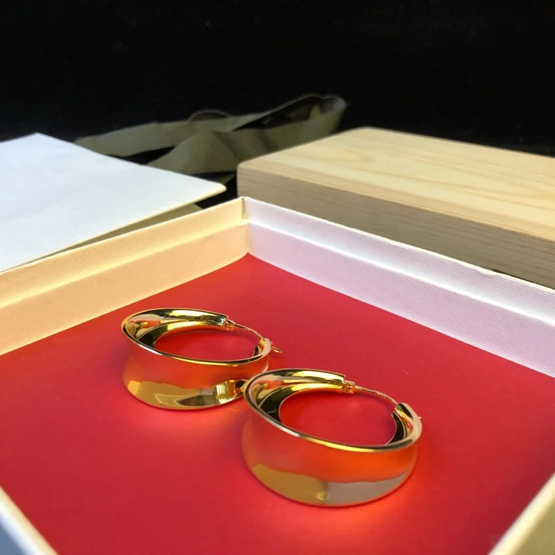 Лидер продаж Модные вечерние ювелирные изделия золотые серьги известная марка