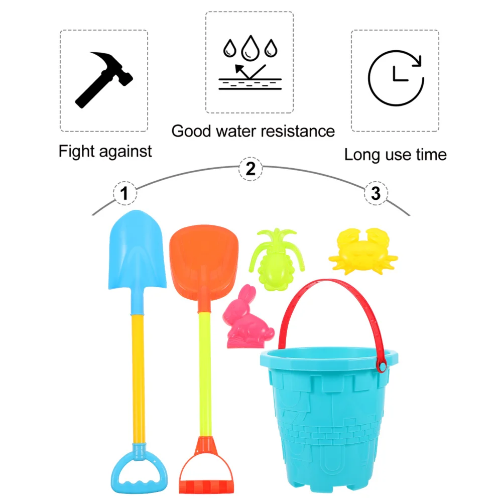 

1 Set 6Pcs Children Beach Sand Toys Set Funny Game Playset Toys (Random Color)