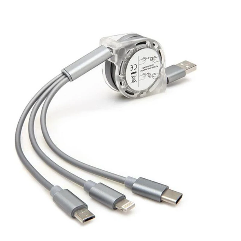 

3 в 1, USB-кабель для быстрой зарядки, а