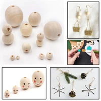 10 500pcs 5 30mm diy natural ball round spacer wooden beads lead free wooden balls loose ball beads